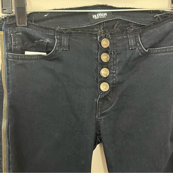 Hudson Lenny Zipper Skinny to Flare Edgy Jeans 25 NEW - Picture 6 of 8